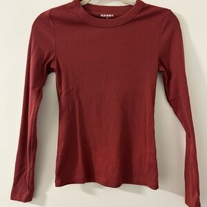 Old Navy Women's Red Long Sleeve Top